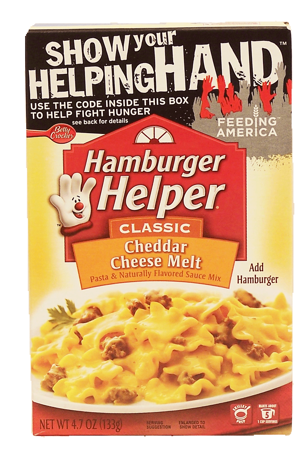 Betty Crocker Hamburger Helper cheddar cheese melt: pasta & naturally flavored sauce mix Full-Size Picture